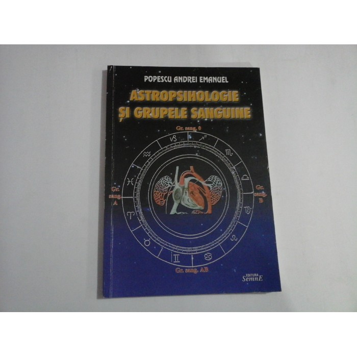 ASTROPSIHOLOGIE SI GRUPELE SANGUINE - POPESCU ANDREI EMANUEL